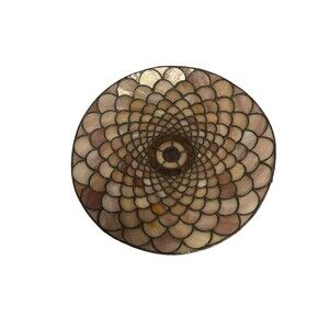 Quoizel Collectible Tiffany Style Stained Glass Serving Plate Lighting Disc 13"